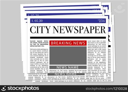 newspaper pack mock up blank page vector illustration
