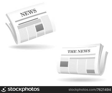 Newspaper realistic icons for web and internet design