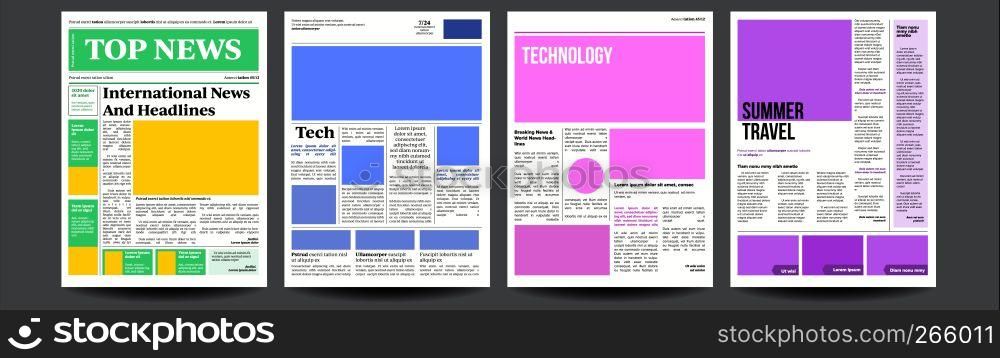 Newspaper Vector. Daily Journal Design. Financial News Articles, Advertising Business Information. Illustration. Newspaper Vector. Headlines, Text Articles, Images. World News Economy Headlines. Tabloid. Breaking. Illustration