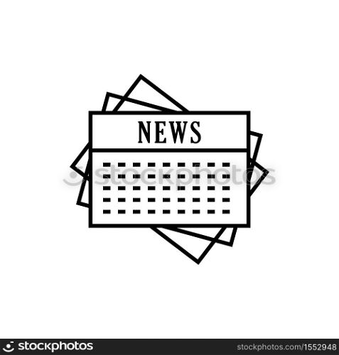 Newspaper vector icon in a trendy flat design