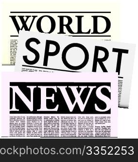Newspapers with Lorem Ipsum Copy - World Sport News