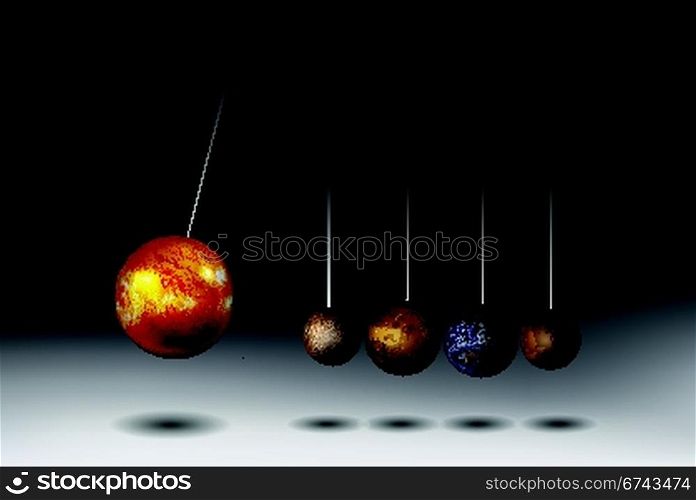 Newton&rsquo;s Cradle adaptation to Solar System
