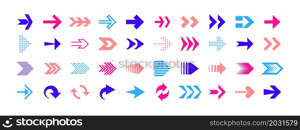 Next and back arrows. Upload and download interface symbols. Back or forward navigation. Up and down orientation symbols. Web site and game menu icons. Motion pictograms. Vector digital buttons set. Next and back arrows. Upload and download interface symbols. Back or forward navigation. Up and down orientation symbols. Site and game menu icons. Motion pictograms. Vector buttons set