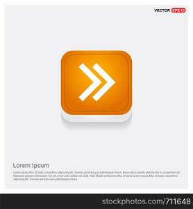 Next Arrow Icon Orange Abstract Web Button - Free vector icon