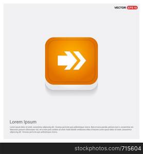 Next Arrow Icon Orange Abstract Web Button - Free vector icon