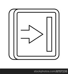next arrow line icon vector. next arrow sign. isolated contour symbol black illustration. next arrow line icon vector illustration