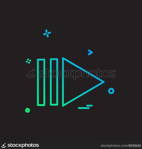 Next button icon design vector