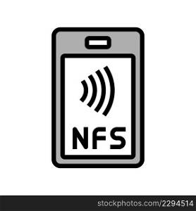 nfc contactless color icon vector. nfc contactless sign. isolated symbol illustration. nfc contactless color icon vector illustration