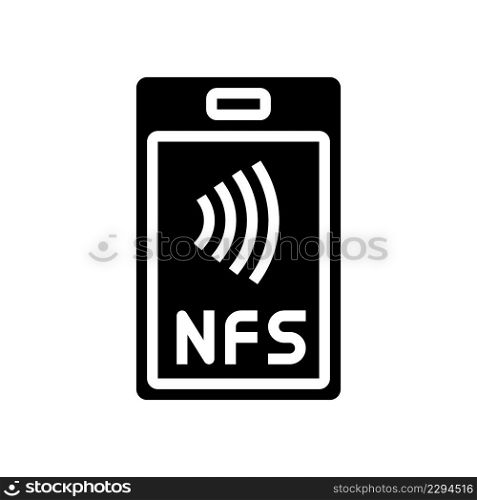 nfc contactless glyph icon vector. nfc contactless sign. isolated contour symbol black illustration. nfc contactless glyph icon vector illustration