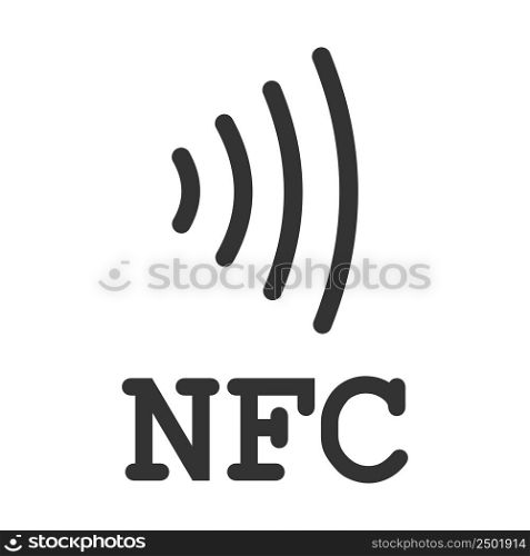 NFC icon. Tap to pay illustration symbol. Sign payment vector.