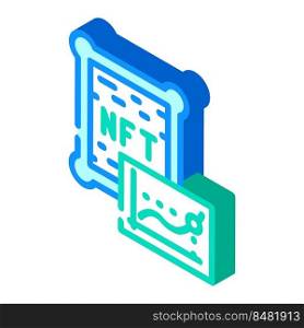 nft assets isometric icon vector. nft assets sign. isolated symbol illustration. nft assets isometric icon vector illustration