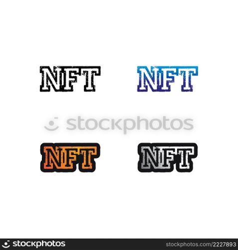 NFT letter and font technology  line icon set Crypto Icon or Logo Symbol vector illustration