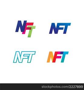 NFT letter and font technology  line icon set Crypto Icon or Logo Symbol vector illustration