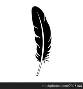 Nib feather icon. Simple illustration of nib feather vector icon for web design isolated on white background. Nib feather icon, simple style