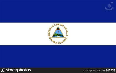 Nicaragua flag image for any design in simple style. Nicaragua flag image