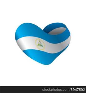 Nicaragua flag, vector illustration. Nicaragua flag, vector illustration on a white background