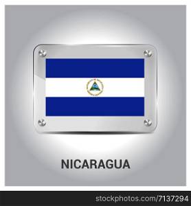 Nicaragua flags design vector