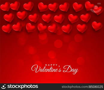 nice 3d valentines day red celebration card design