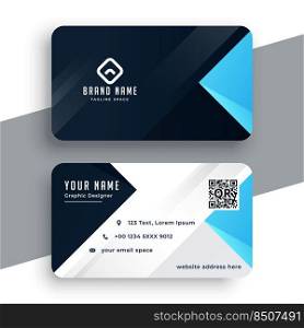 nice blue business card modern template design