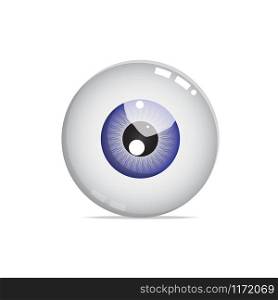 Nice blue eye ball vector
