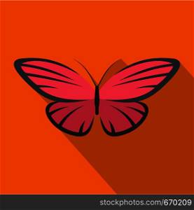 Nice butterfly icon. Flat illustration of nice butterfly vector icon for web. Nice butterfly icon, flat style.