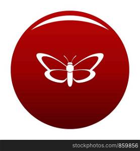 Nice butterfly icon. Simple illustration of nice butterfly vector icon for any design red. Nice butterfly icon vector red