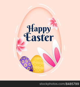 nice happy easter celebration card background