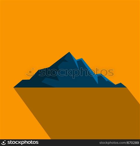 Nice mountain icon. Flat illustration of nice mountain vector icon for web. Nice mountain icon, flat style.