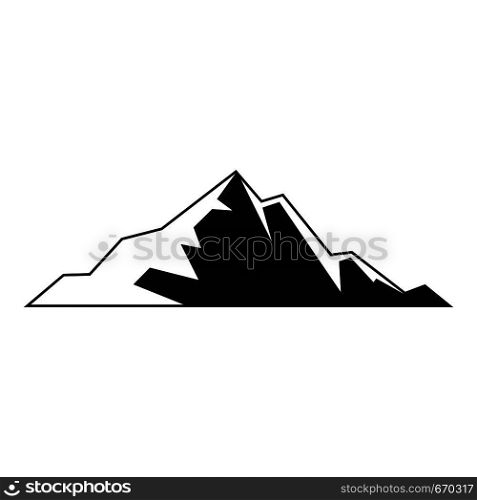 Nice mountain icon. Simple illustration of nice mountain vector icon for web. Nice mountain icon, simple style.