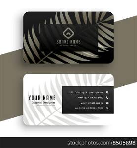 nice nature leaves business card design template