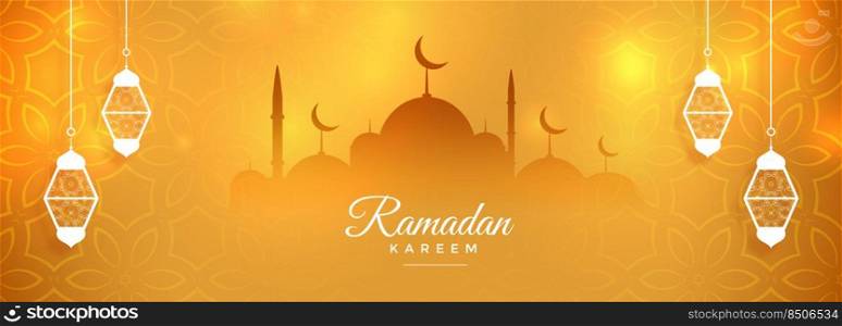 nice ramadan kareem month celebration banner design