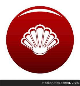 Nice shell icon. Simple illustration of nice shell vector icon for any design red. Nice shell icon vector red