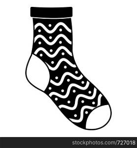 Nice sock icon. Simple illustration of nice sock vector icon for web. Nice sock icon, simple style
