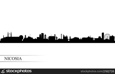 Nicosia city skyline silhouette background, vector illustration