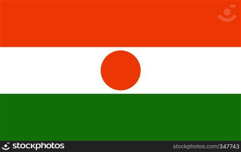 Niger flag image for any design in simple style. Niger flag image