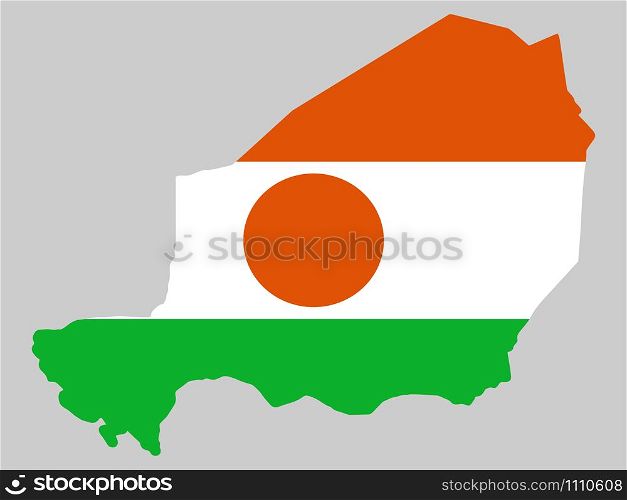 Niger Map flag Vector illustration Eps 10.. Niger Map flag Vector illustration Eps 10