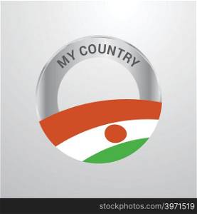 Niger My Country Flag badge