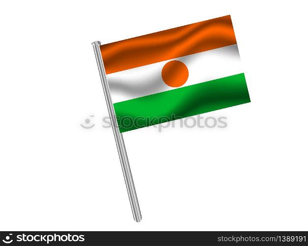 Niger National flag. original color and proportion. Simply vector illustration background, from all world countries flag set for design, education, icon, icon, isolated object and symbol for data visualisation