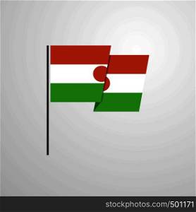Niger waving Flag design vector
