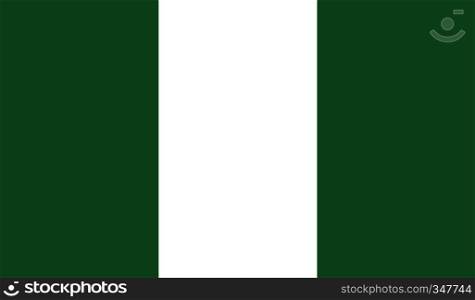 Nigeria flag image for any design in simple style. Nigeria flag image