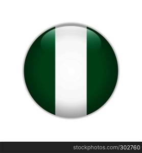 Nigeria flag on button