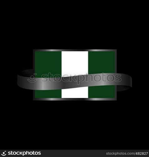 Nigeria flag Ribbon banner design