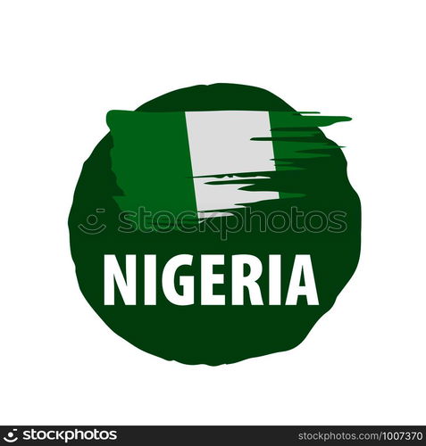 Nigeria flag, vector illustration on a white background. Nigeria flag, vector illustration on a white background.