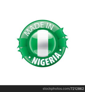 Nigeria flag, vector illustration on a white background. Nigeria flag, vector illustration on a white background.