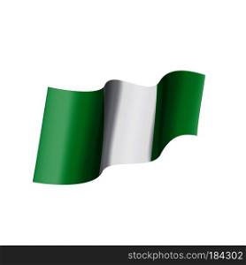 Nigeria flag, vector illustration on a white background. Nigeria flag, vector illustration