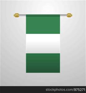 Nigeria hanging Flag