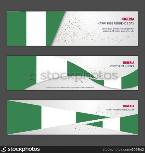 Nigeria independence day abstract background design banner and flyer, postcard, landscape, celebration vector illustration