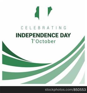 Nigeria Independence day design vector