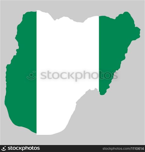 Nigeria Map flag Vector illustration Eps 10.. Nigeria Map flag Vector illustration Eps 10