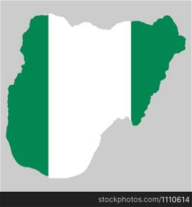 Nigeria Map flag Vector illustration Eps 10.. Nigeria Map flag Vector illustration Eps 10